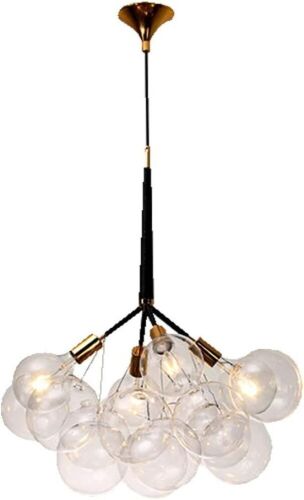 Modern Globe Bubble 4-Light Clear Glass Ball Sputnik Chandelier Pendant Light - Lot 168