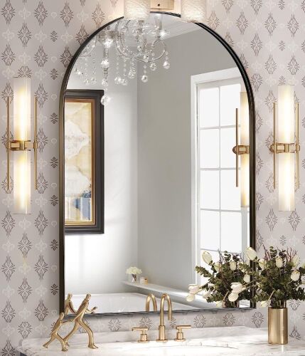 Brightify Arched Mirror, 30 x 40 Inch  - Lot 173
