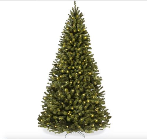 6' Pre-Lit Artificial Spruce Christmas Tree w/ Foldable Metal Base  - Lot 358