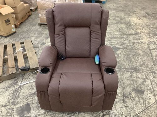 Electric Power Lift Recliner Massage Chair w/ Heat, USB Port, Cupholders - Lot 26