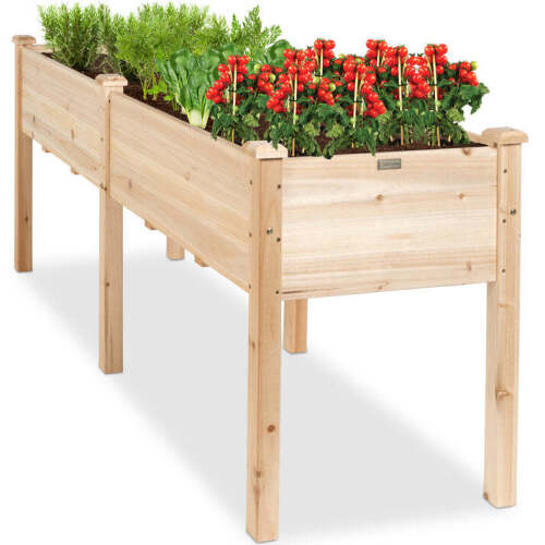 Raised Garden Bed, Elevated Wood Garden Planter Stand - 72x23x30in - Lot 8316