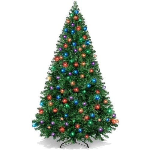 Premium Artificial Pre-Lit Pine Christmas Tree w/ 1,000 Tips, 250 LED Lights - Lot 8446