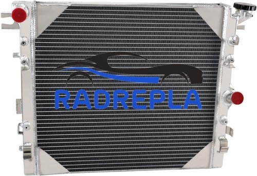 RADREPLA 3 Row Aluminum Radiator for 2007-2018 2008 2009 2010 Jeep Wrangler JK 3.6L 3.8L V6 Engine Radiador 2011 2012 2013 2014 2015 2016 2017 07 08 09 10 11 12 13 14 15 16 17 18 Crossflow - Lot 8346