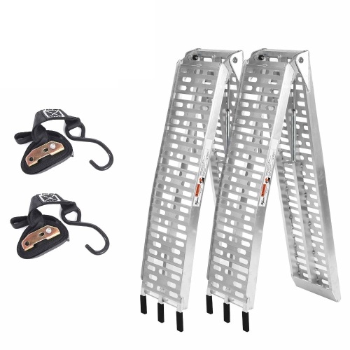 Sefzone MLRP01 Foldable Loading Ramp 2640lbs Capacity, 2 PCS Car ramps Aluminum Ramps for ATV - Lot 8347