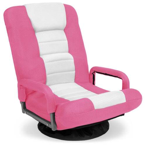 Gaming Floor Chair w/ 360-Degree Swivel, Armrest, Adjustable Backrest - Lot 8382