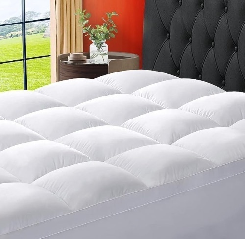 SOPAT Mattress Topper King Size Extra Thick Mattress Pad 8-21" Deep Pocket Soft Down Alternative Fill Mattress Protector Pillow Top Mattress Cover (78x80 Inches, White) $89.99 - Lot 98