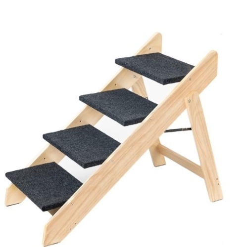 MEWANG Wooden Pet Stairs/Pet Steps for All Dogs and Cats - 2-in-1 Foldable Stairs & Ramp for Beds and Cars - Portable Dog/Cat Ladder Up to 120 Pounds - Great for Small and Older Animals $94.99 - Lot 107