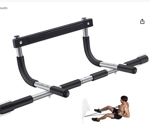 Ally Peaks Pull Up Bar for Doorway | Thickened Steel Max Limit 440 lbs Upper Body Fitness Workout Bar| Multi-Grip Strength for Doorway | Indoor Chin-Up Bar Fitness Trainer for Home Gym Portable - Lot 144
