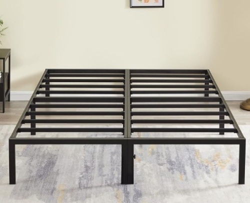 GreenForest Queen Size Bed Frame Easy Quick Assembly Metal Platform Bed Base Heavy Duty Mattress Foundation with Steel Slat, No Box Spring Needed $109.99 - Lot 158