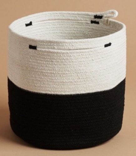 Mia Melange Foldable Cotton Basket Storage Basket or Plant Holder NWT. Approximately 9" x 9" (Case of 20) MSRP $60 x 20 $1200 - Lot 723