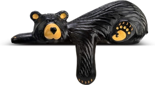 DEMDACO Bearfoots by Jeff Fleming Lazy Bear Black 20.5 x 12.5 Hand Cast Resin Stone Collectible Grand Figurine - Lot 165a