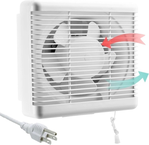 Window Fans with Exhaust and Intake 10 Inch 470 CFM Bathroom Window Exhaust Fan,Vertical Attic Window Fan Double Direction Reversible Strong Airflow, Window Fans Twin Reversible Quiet with Switch - Lot 170a