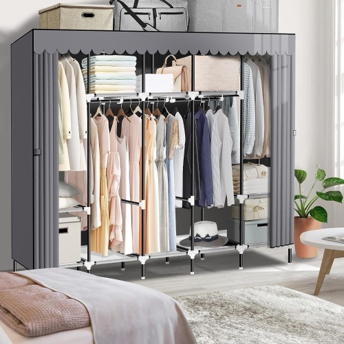 LOKEME Portable Closet, Great Size 82-Inch Portable Wardrobe  - Lot 105a