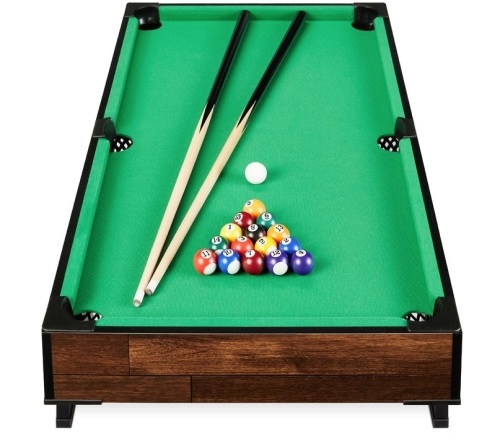 Tabletop Billiard Set, Pool Arcade Game Table w/ 2 Cues, Storage Bag - 40in $99.99 - Lot 210