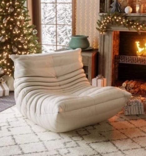 Microfiber Leather standard bean bag chair and lounger $499.99 - Lot 10