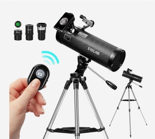500114 Astronomical Reflector Telescopes with Wireless Remote and Steel Tripod - Lot 56