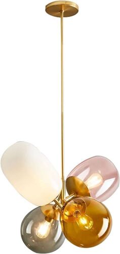 KCO Lighting Modern Colorful Glass Balloon Pendant Light Fixture  - Lot 217