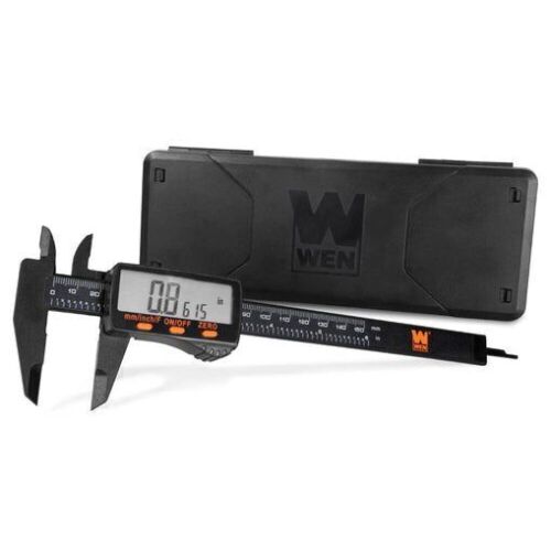 WEN ME512P Adjustable Aluminum Protractor and Angle Gauge with Laser Etched Scale & WEN 10761 Electronic 6.1-Inch Digital Caliper with LCD Readout and Storage Case - Lot 270