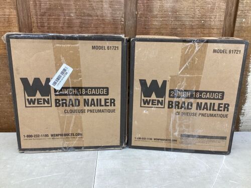 Lot of (2) WEN 61721 18-Gauge 3/8-Inch to 2-Inch Pneumatic Brad Nailer - Lot 272