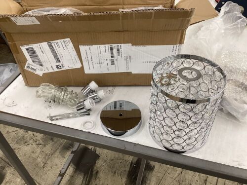 Crystal Pendant Light, Set of 3  - Lot 546