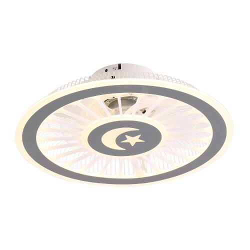 Modern 18 inch Enclosed Ceiling Fan with LED Light  - Lot 553