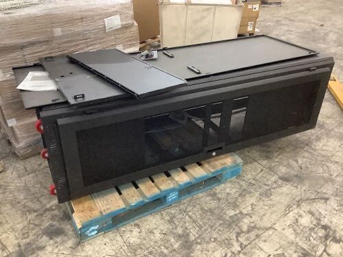 Large Metal Rolling Server Cabinet  - Lot 291