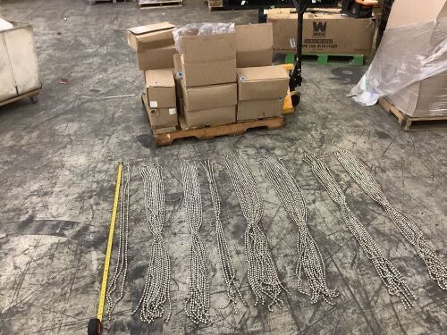 Pallet of (24) Cases of ShimmerScreen 61" High Quality Metal Bead Strands, 80 Strands Per Case - Lot 296