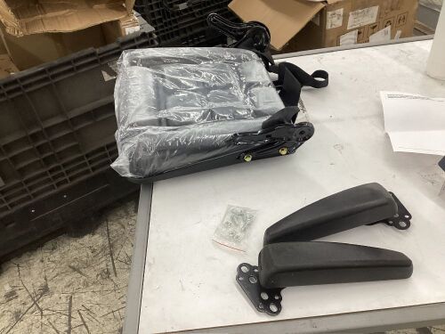 Universal Fold Down Forklift Seat with Adjustable Angle Back, Armrest and Safety Belt  - Lot 667