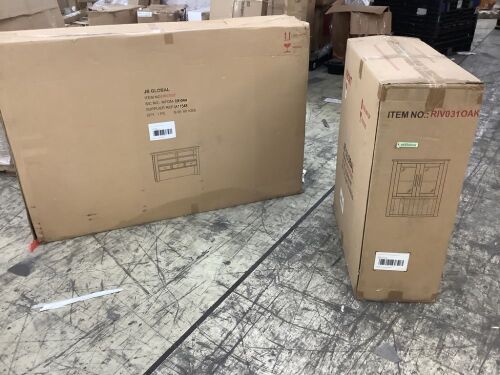 Lot of (2) Solid Oak Hutch Tops  - Lot 622