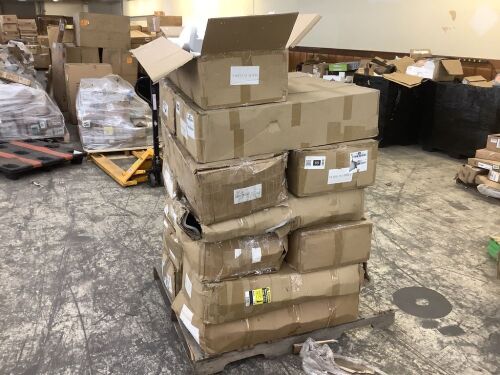 Pallet of Velvet Rope Stanchions, Mostly Gold Poles - Mixed Condition - Lot 71