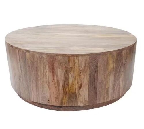 Tamia 42 in. L Natural 17 in. High Round Wooden Coffee Table  - Lot 23