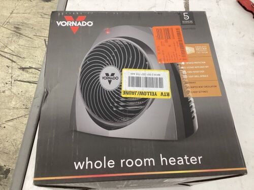 Vornado VH200 1500-Watt Electric Portable Space Heater, Whole Room Vortex Heat Circulation, Charcoal - Lot 428