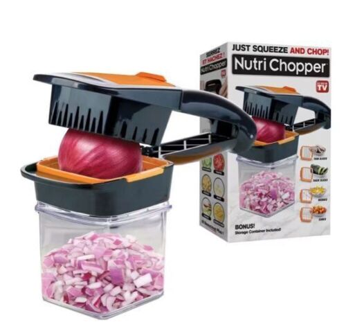 Nutri Chopper 5-in-1 Compact Portable Handheld Kitchen Slicer with Storage Container - Lot 423
