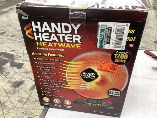 1200-Watt Oscillating Parabolic Heater  - Lot 425