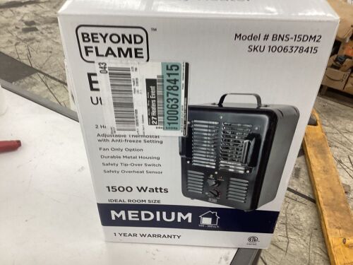 5120 BTUs Forced Air Electric Milkhouse Utility Furnace with Thermostat  - Lot 399