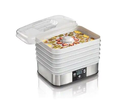 Hamilton Beach 5-Tray Stainless Steel Food Dehydrator with Programmable Settings  - Lot 405
