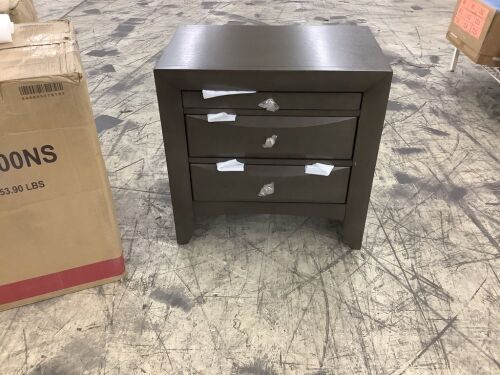 Madison 2-Drawer Gray Nightstand  - Lot 100