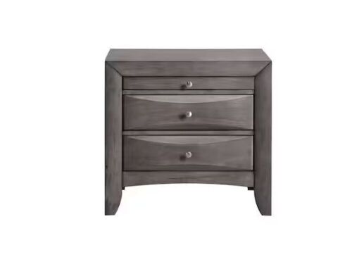 Madison 2-Drawer Gray Nightstand  - Lot 101