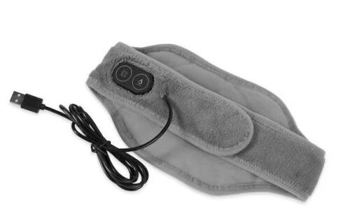 Sharper Image 23 in. x 5 in. Massaging Heating Neck Wrap, Grey  - Lot 385