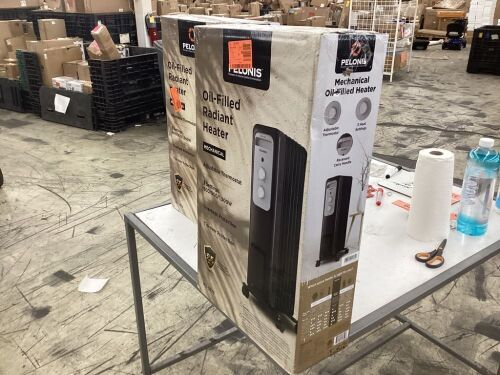 Pelonis 1,500-Watt Oil-Filled Radiant Electric Space Heater with Thermostat  - Lot 327