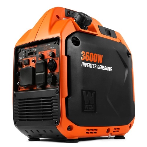 WEN 56360i Quiet and Lightweight 3600-Watt RV-Ready Portable Inverter Generator with Fuel Shut Off  - Lot 11