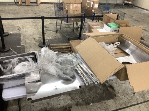 Commercial Breading Table Fried Food Prep Station Stainless Steel - Dented  - Lot 149