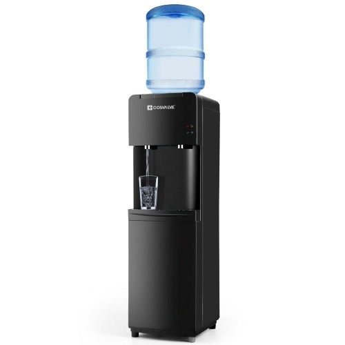 COSVALVE 5 Gallon Hot Cold Water Dispenser Cooler Top Loading with Child Safety Lock  - Lot 146