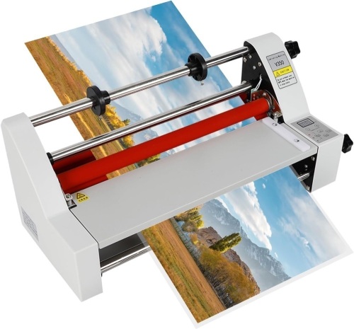 13" Laminator Four Rollers V350 Digital Control Thermal Hot/Cold Roll Laminator for BOPP PTE Film   - Lot 303