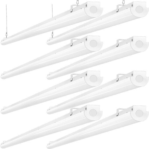 ANTLUX 8FT LED Shop Lights 110W, 12000LM, 5000K, Suspended and Flush Mount, 8 Pack  - Lot 44