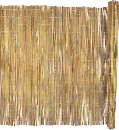 Jollybower 6ft x 8ft x 0.4" D Natural Rolled Bamboo Fence - Lot 116