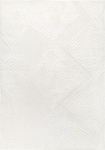 Antep Rugs Palafito Geometric Shag Diamond High-Low Pile Textured Indoor Area Rug, 6'7" x 9'  - Lot 181
