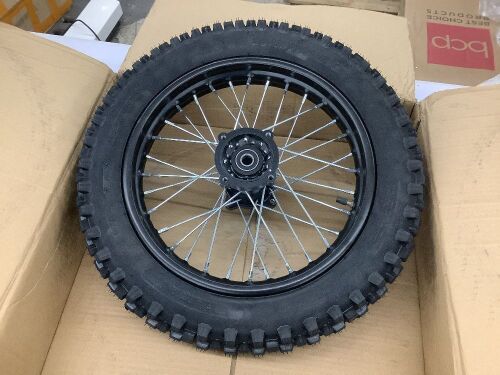 14" Rear Wheel 90/100-14 Tire + Rim for Dirt Bike  - Lot 172