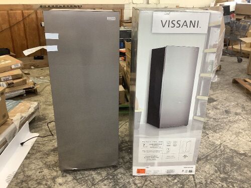 Vissani 7 cu. ft. Convertible Upright Freezer/Refrigerator in Stainless Steel Garage Ready - Dented - Lot 26