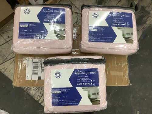 Lot of (3) 4 Piece Microfiber Sheet Set, King - Lot 152